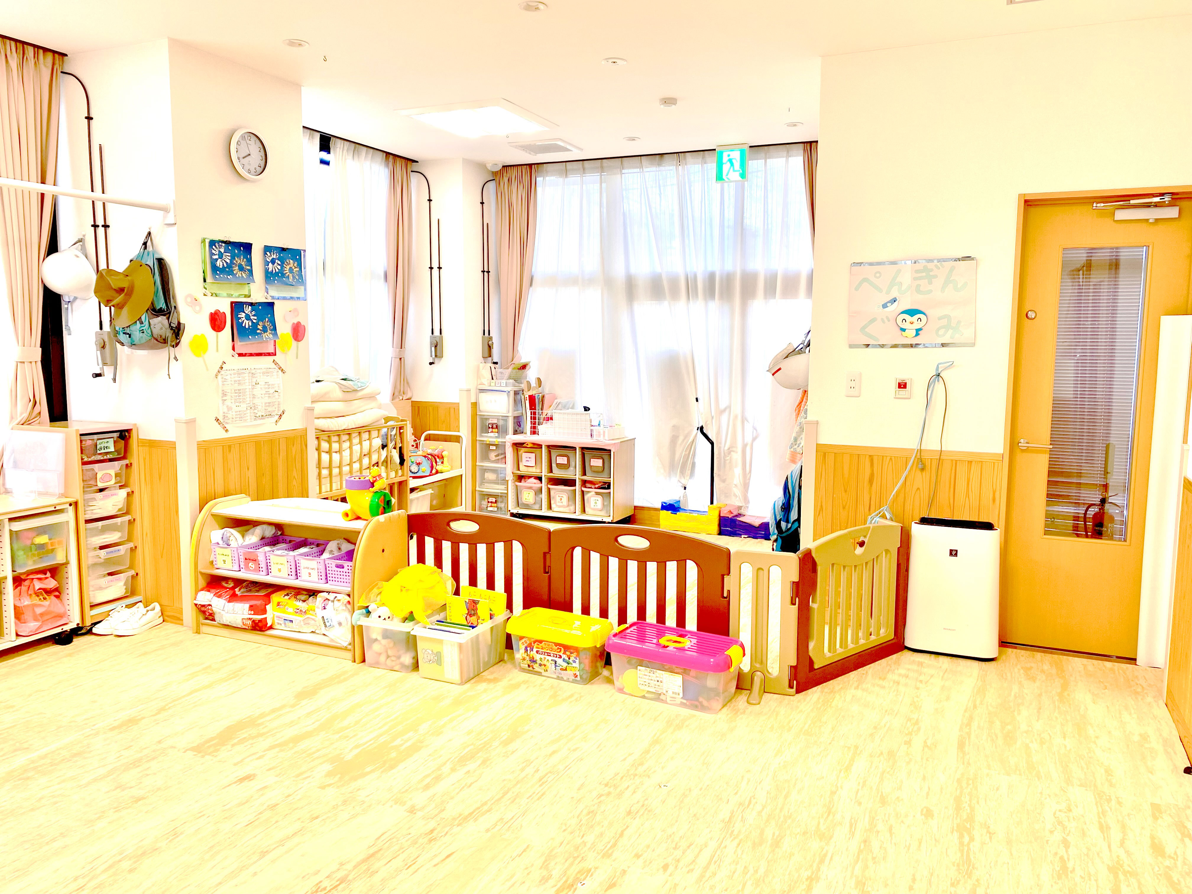 ０・１歳の乳児室